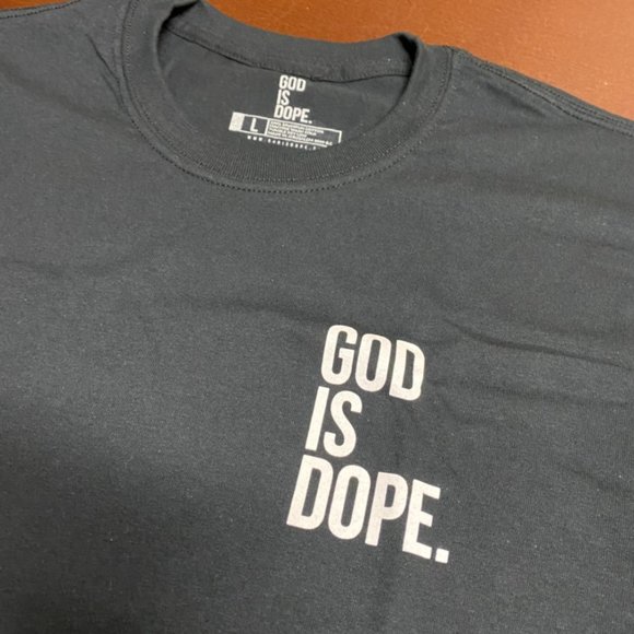 God Is Dope Mens Short Sleeve Crew Neck T Shirt - Picture 2 of 3